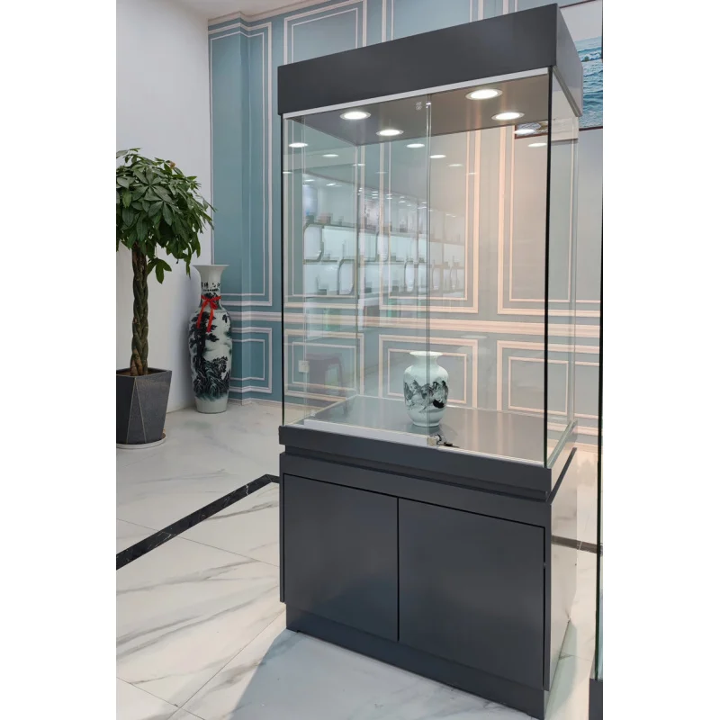 [Customized]led Museum light jewelry display acrylic museum vitrine display glass display cabinet with LED lights