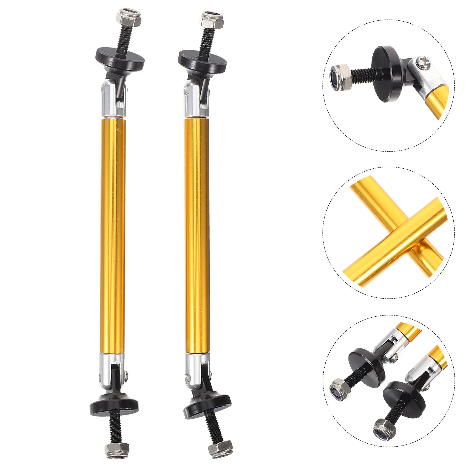 Adjustable Aluminum Alloy Front Bumper Lip Strut Rod for Racing Car Modification Enhances Stability Appearance Performance