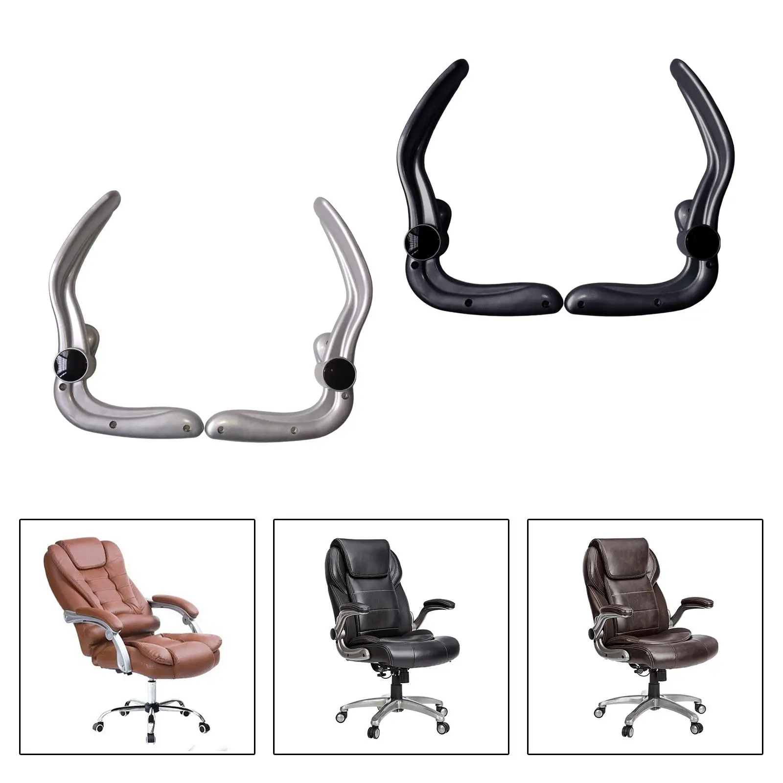 2Pcs Office Chair Armrest Convenient Durable 90 Degree Rotation Gaming Chair Arms for Computer Chair Office Chair Gaming Chair