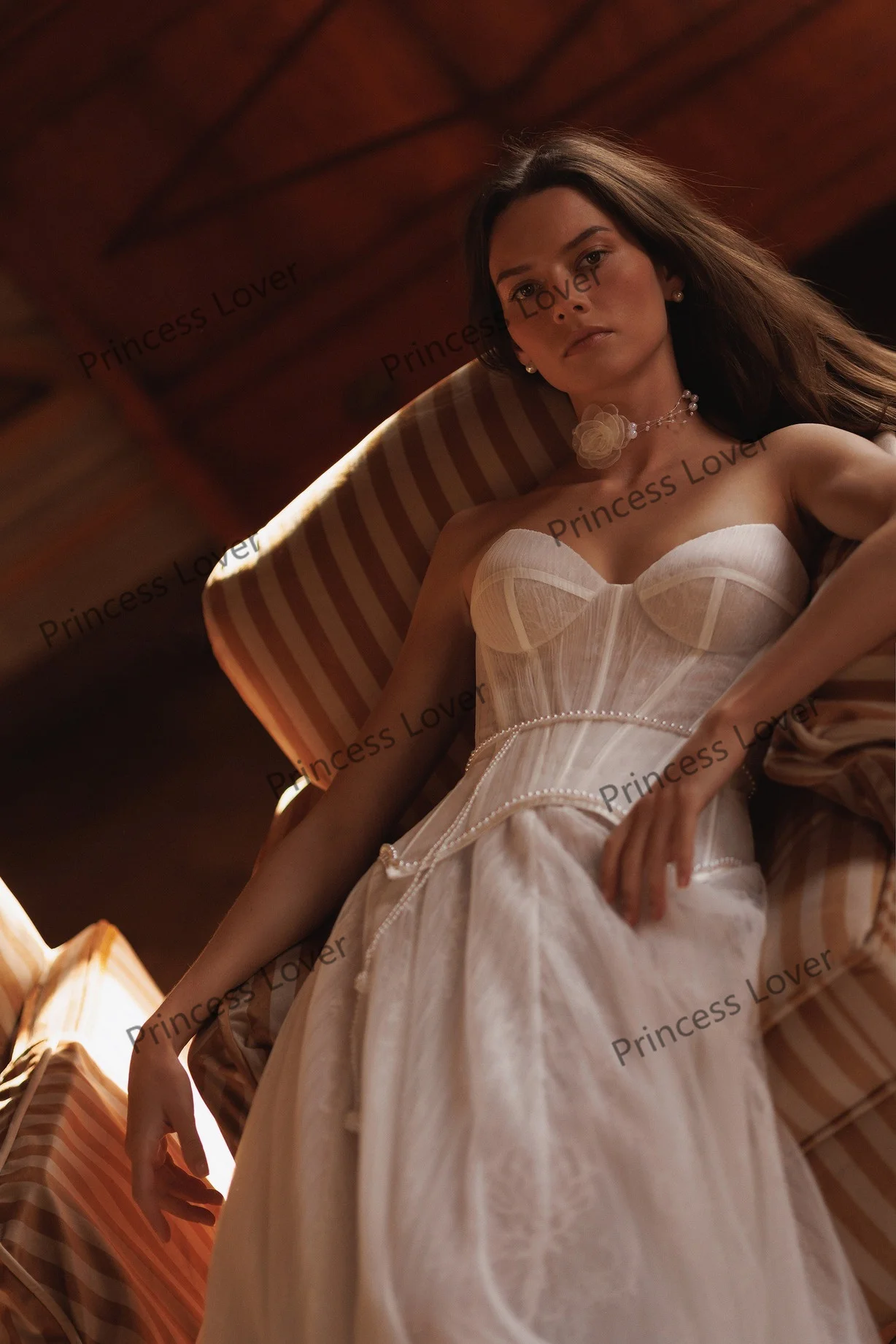 Two Pieces Wedding Dresses Bustier Corset Lace Up Bridal Gown Plus Size Engagement Party Dress robe de mariée Customized