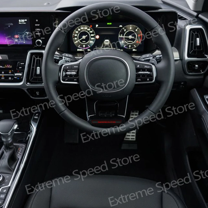 Auto Metal Sorento Logo Emblem Decor 3D Car Steering Wheel Center Console Interior Sticker Decal Accessories