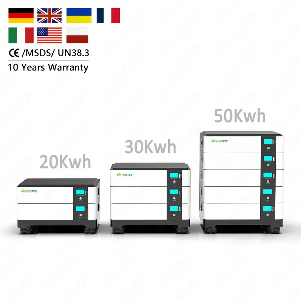 Stackable Energy Storage Systems 20kw 51.2v  Lithium Battery Life Power Station Prismatic Primary Off Lithium Battery For Cycle