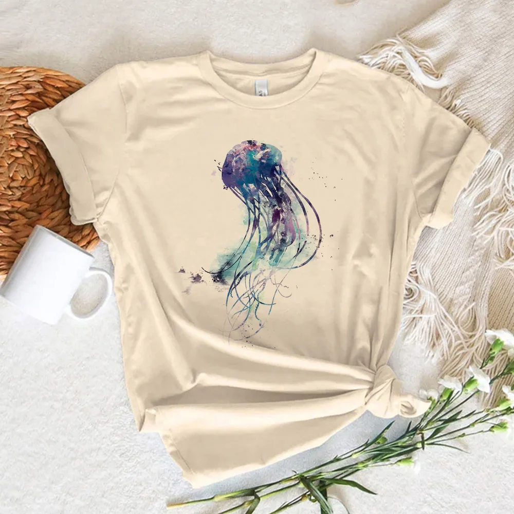 Jellyfish t shirt women harajuku t shirt girl 2000s designer clothing