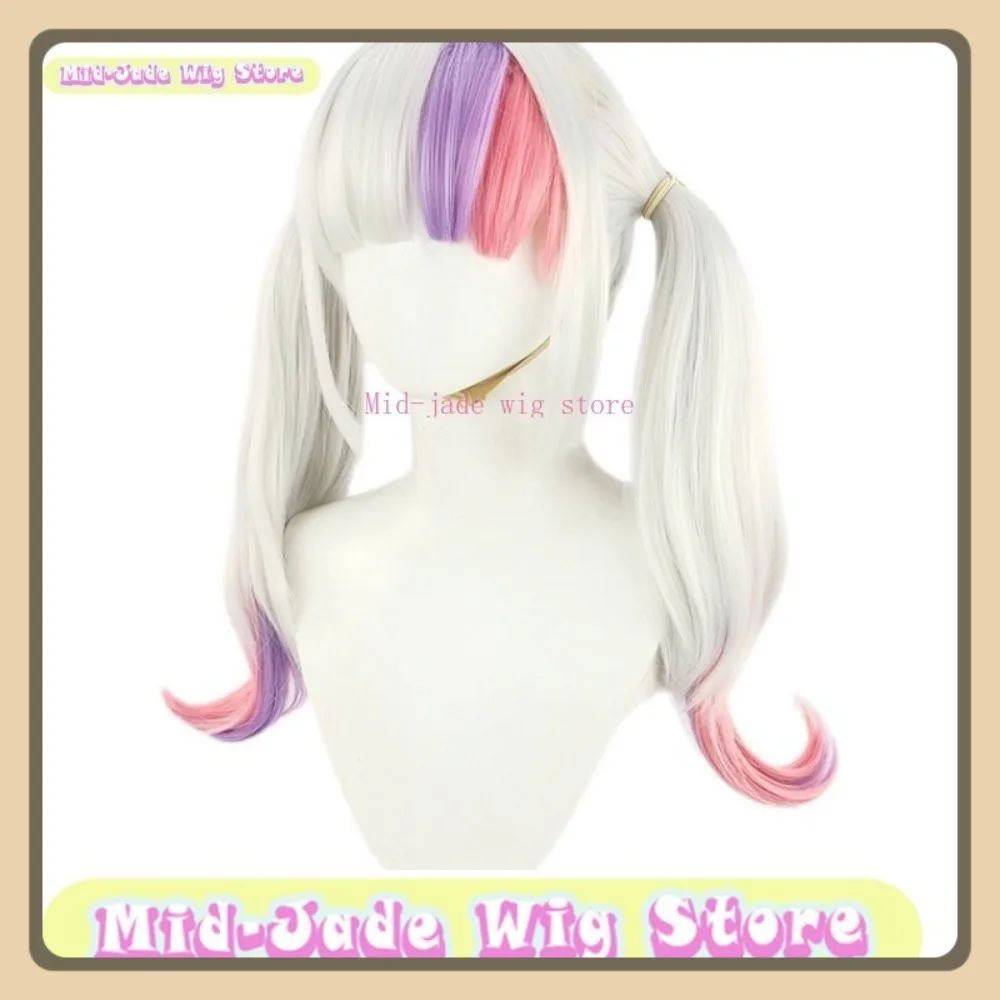 ミッドジェイドウィッグストアホロライブ紫シオンコスプレウィッグアニメゲームコスプレロング頭皮 1 三つ編み染色