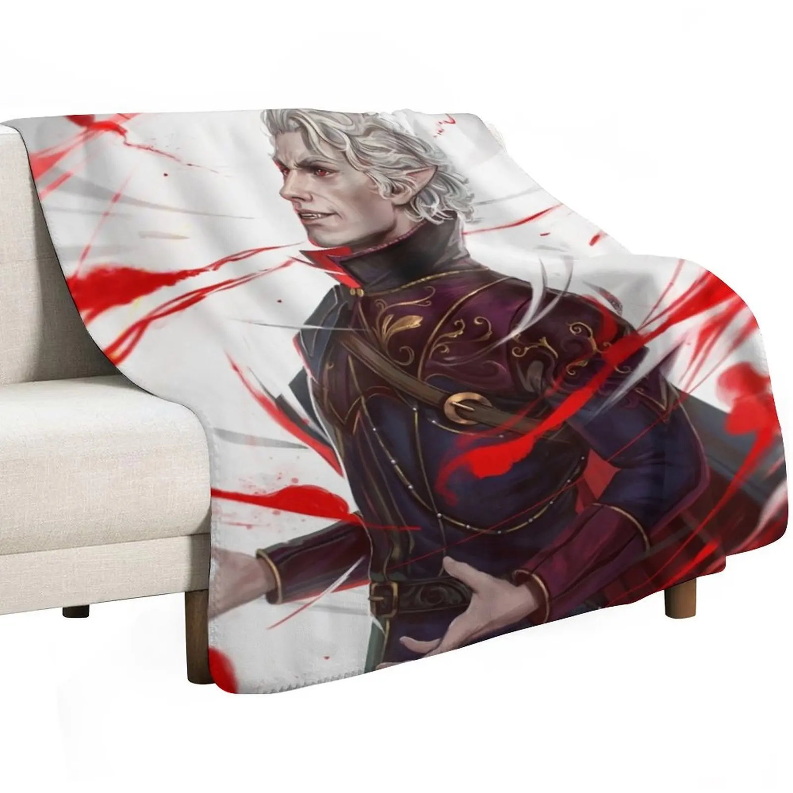 Astarion blood Throw Blanket Soft Big Bed linens Shaggy bed plaid Beach Luxury Thicken Blankets