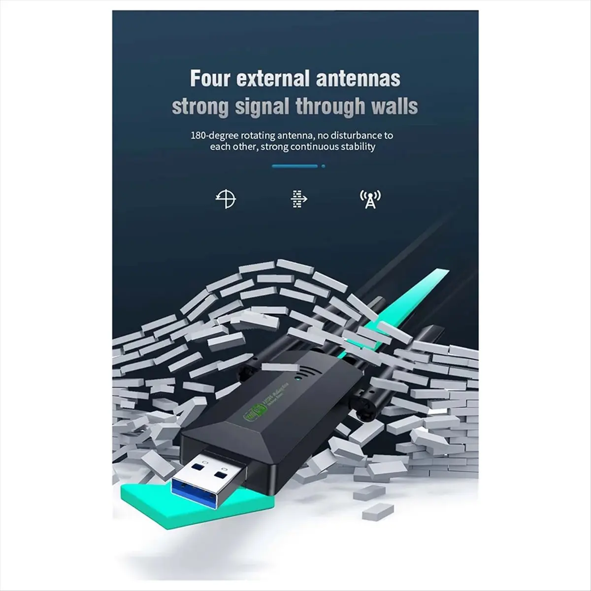 adaptador-wifi-usb30-dual-band-a23g-1200mbps-24ghz-5ghz-com-4-antenas-para-pc-mini-computador-placa-de-rede-receptora