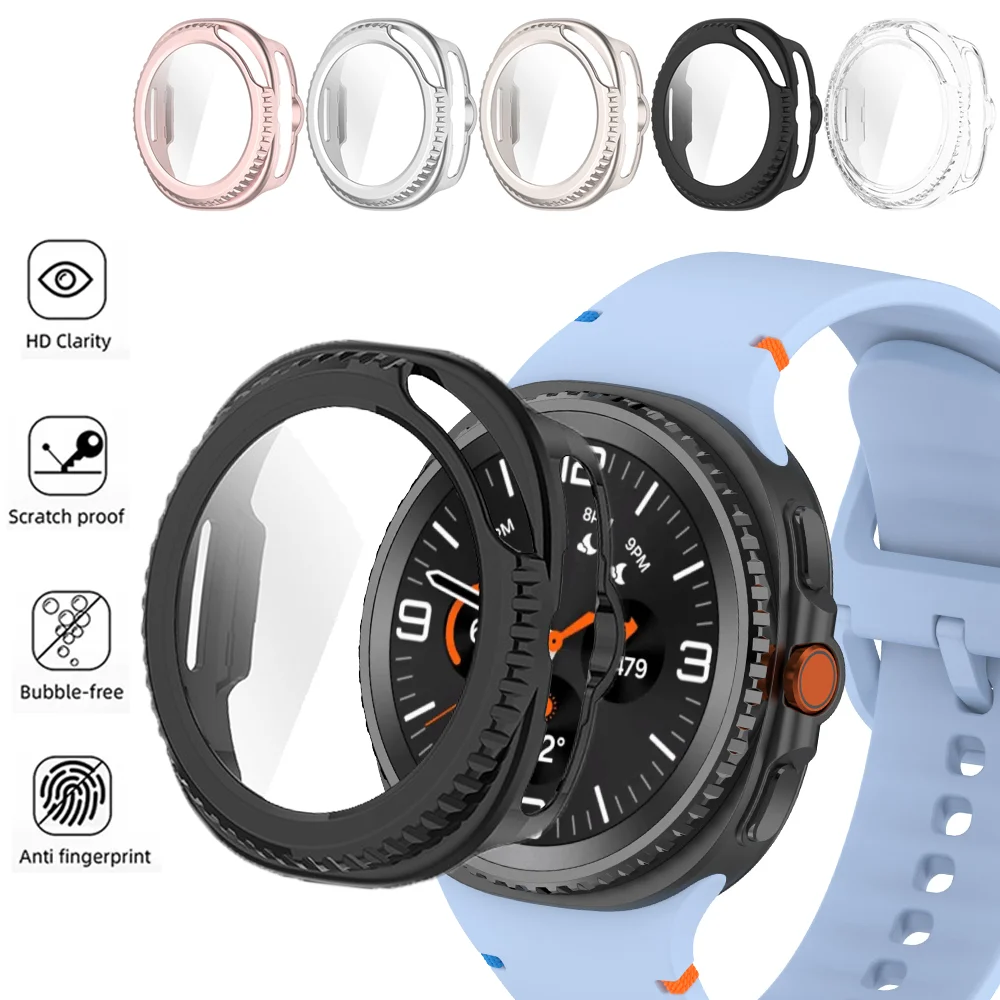 Gehärtetes Glas PC-Schutzabdeckung für Samsung Galaxy Watch 8 40mm 44mm Classic 46mm Hülle für Galaxy Watch Ultra 2025 47mm Gehäuse