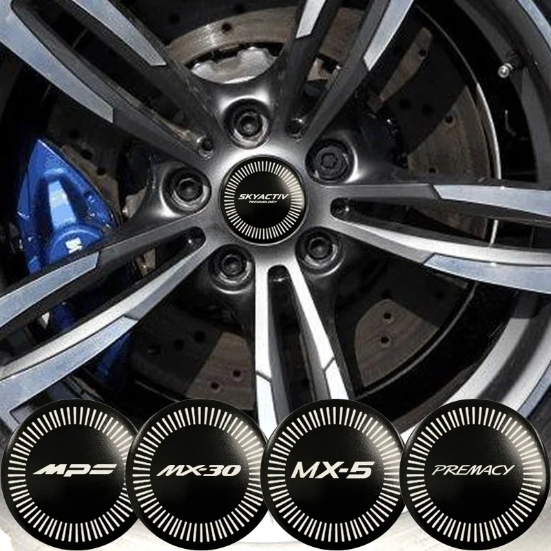 4 قطعة 56/60/65 مللي متر سبيكة سيارة محور عجلات مركز ملصقات لمازدا ATENZA AXELA CX-3 CX-4 CX-5 CX-9 CX-30 MPS MX-5 RX-7 Skyactiv #1