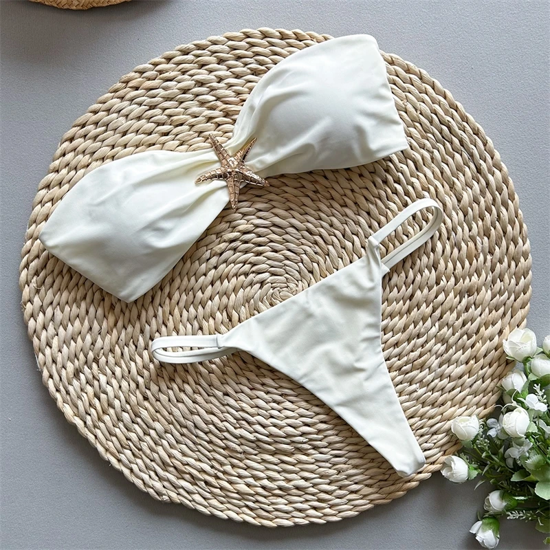 Push Up Bikinis 2025 Sexy Women Swimsuit Female Swimwear Micro Bikini Set Swimming Suit Beachwear Bandeau Brazilian Biquini