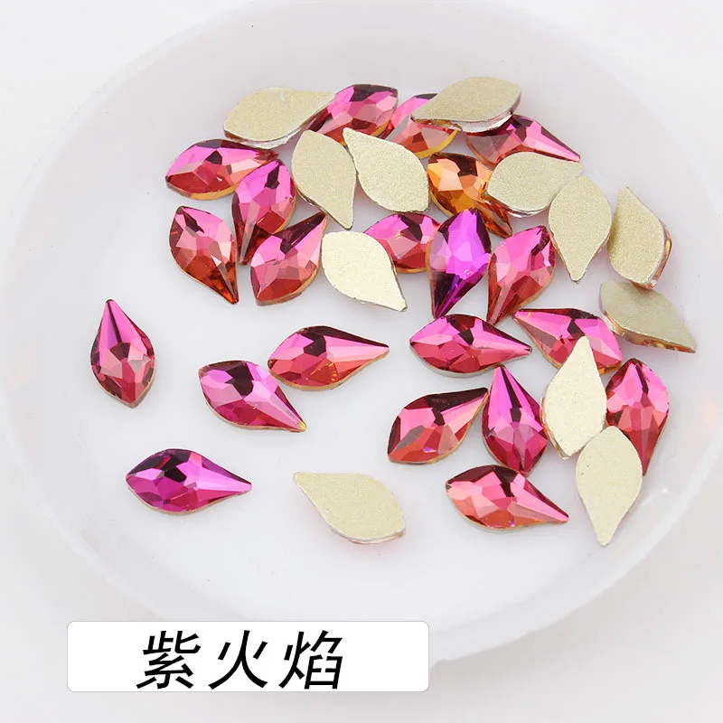 wholesale Pear shaped drop 5*10mm Flat Back Nail Rhinestone Special Shaped Crystals Nail Art Stones 3D Personalized Decoration