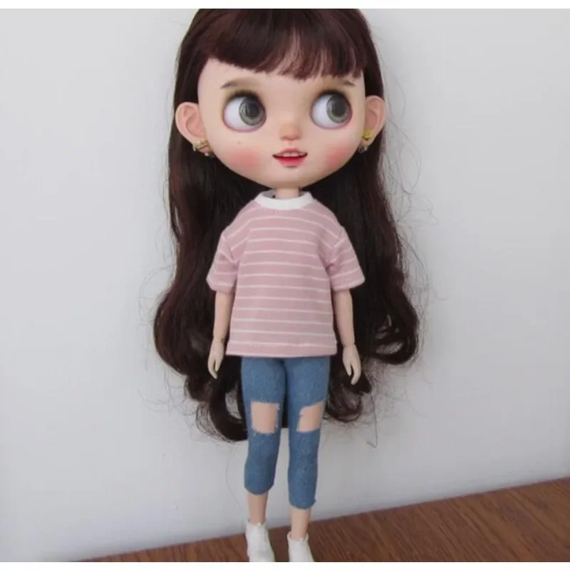 BBIKG343 Nieuwe stijlen Aangepaste poppenkleertjes t-shirt jassen broek voor uw bb fr ob24 ob27 pp liccaa blythee poppen