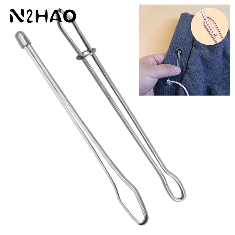 Upgraded DIY Rope Threader Clip, 2025 Metal Drawstring Threader Tool Set With Latch, Drawstrings Replacement With Easy Threaders