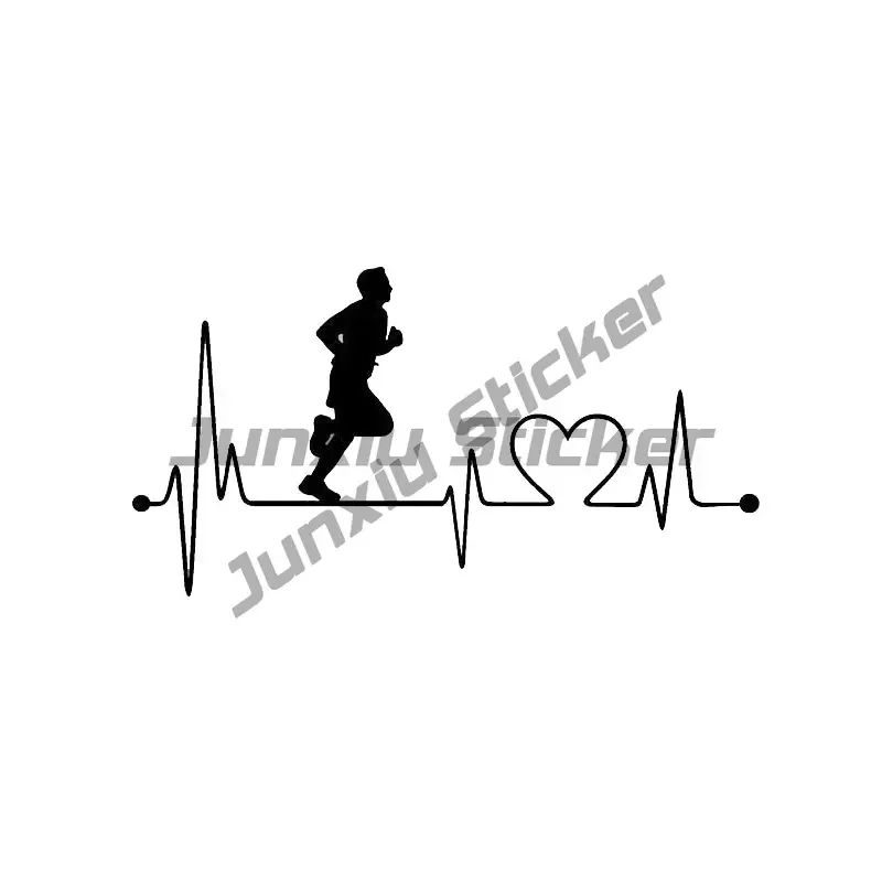 

Car Stickers Decor Motorcycle Decals Fashion Guy Heartbeat Run Decorative Accessories Creative Waterproof PVC