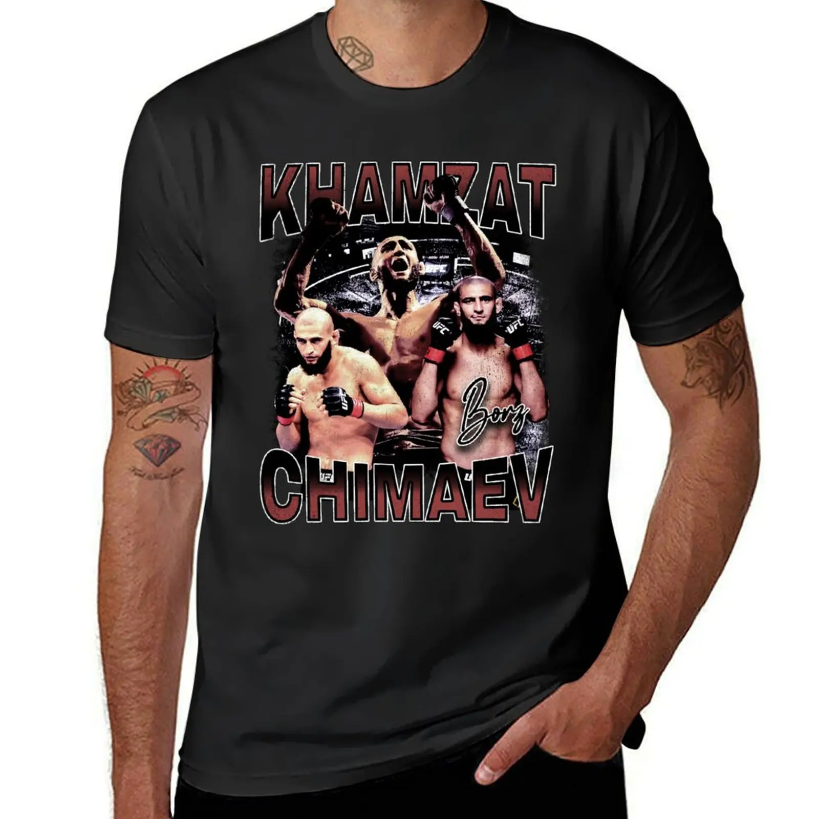 

Khamzat Chimaev T-Shirt graphics blanks t shirts for men cotton