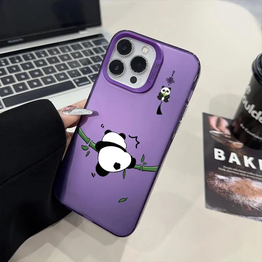 Shell Phone Case for iPhone 16e 14 15 16 Plus 11 12 13 Pro Max 17 Air Cartoon Cute Panda