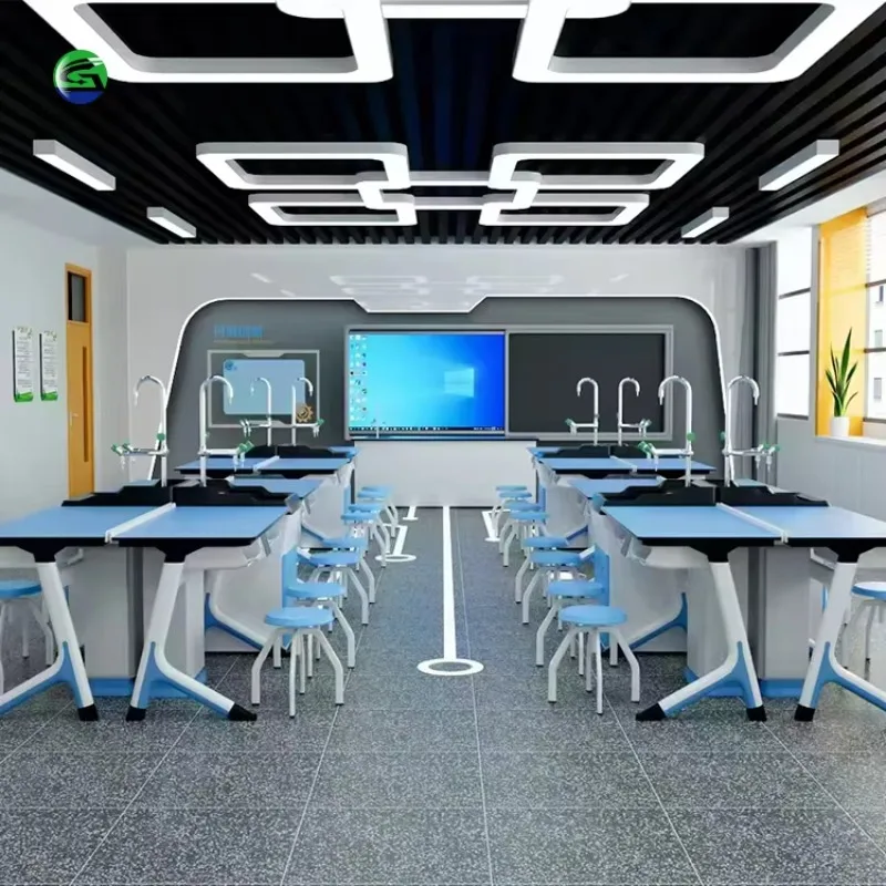 Modern Steel School Laboratory Furniture Experiment Platform for Chemistry Microbiology Physics Biology Medical Center Learning