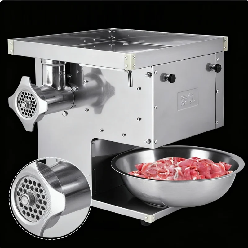 مفرمة لحم كهربائية تجارية 350 كجم/ساعة، مفرمة لحم السجق، ماكينة معالجة اللحوم الكهربائية، الخضروات المفرومة #2