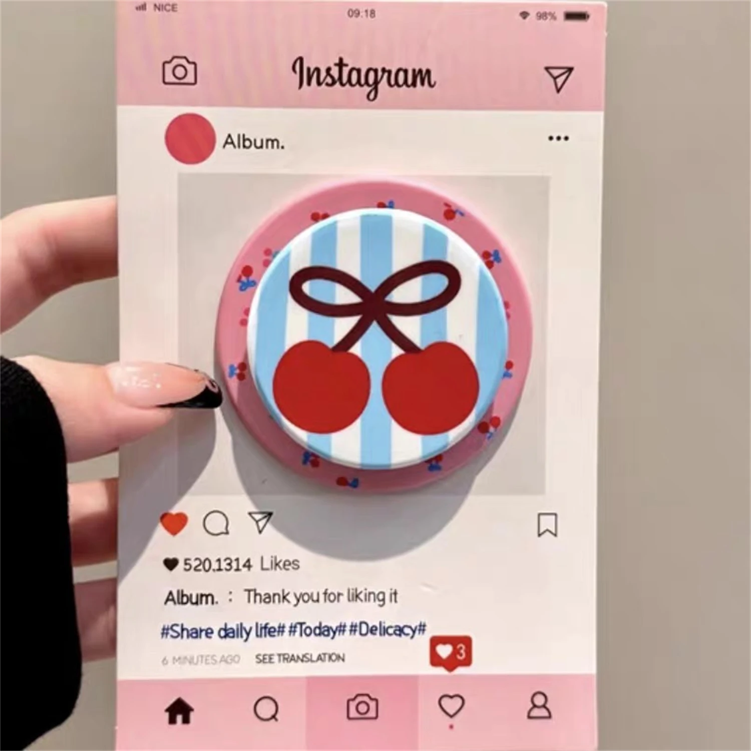 

Korean Cute Magnetic Stand for Magsafe Grip Tok Griptok Bracket Phone Holder Support For IPhone Samsung Pad Smart Tok