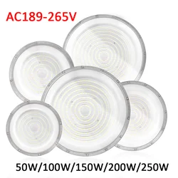 LED UFO High Bay AC85-265V 50W-600W Industrial Lighting Ceiling Light Market Warehouse Garage Gym Factory Sewing Machine Light