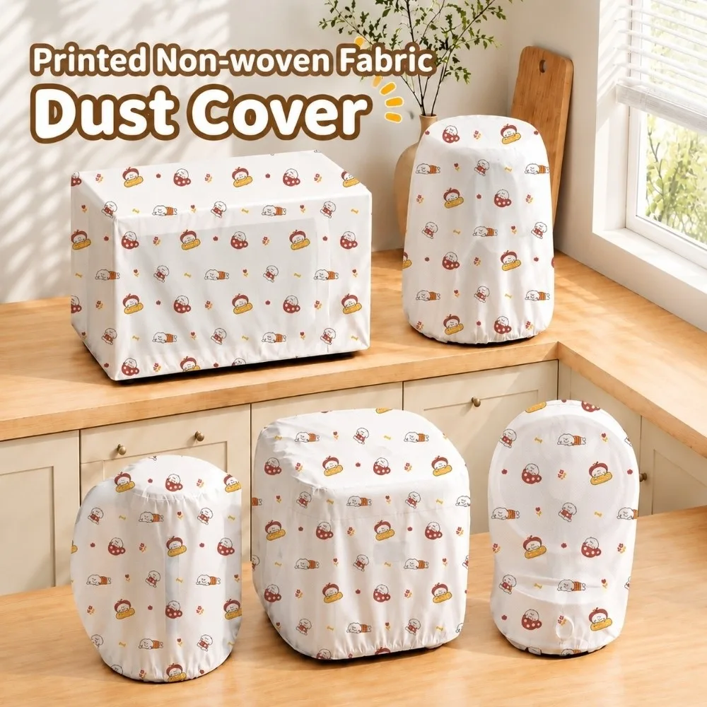 New Non Woven Fabric Appliance Dust Cover Printed White Dust Cover Cockroach Proof Oil Proof Furniture Dust Cover For Fan