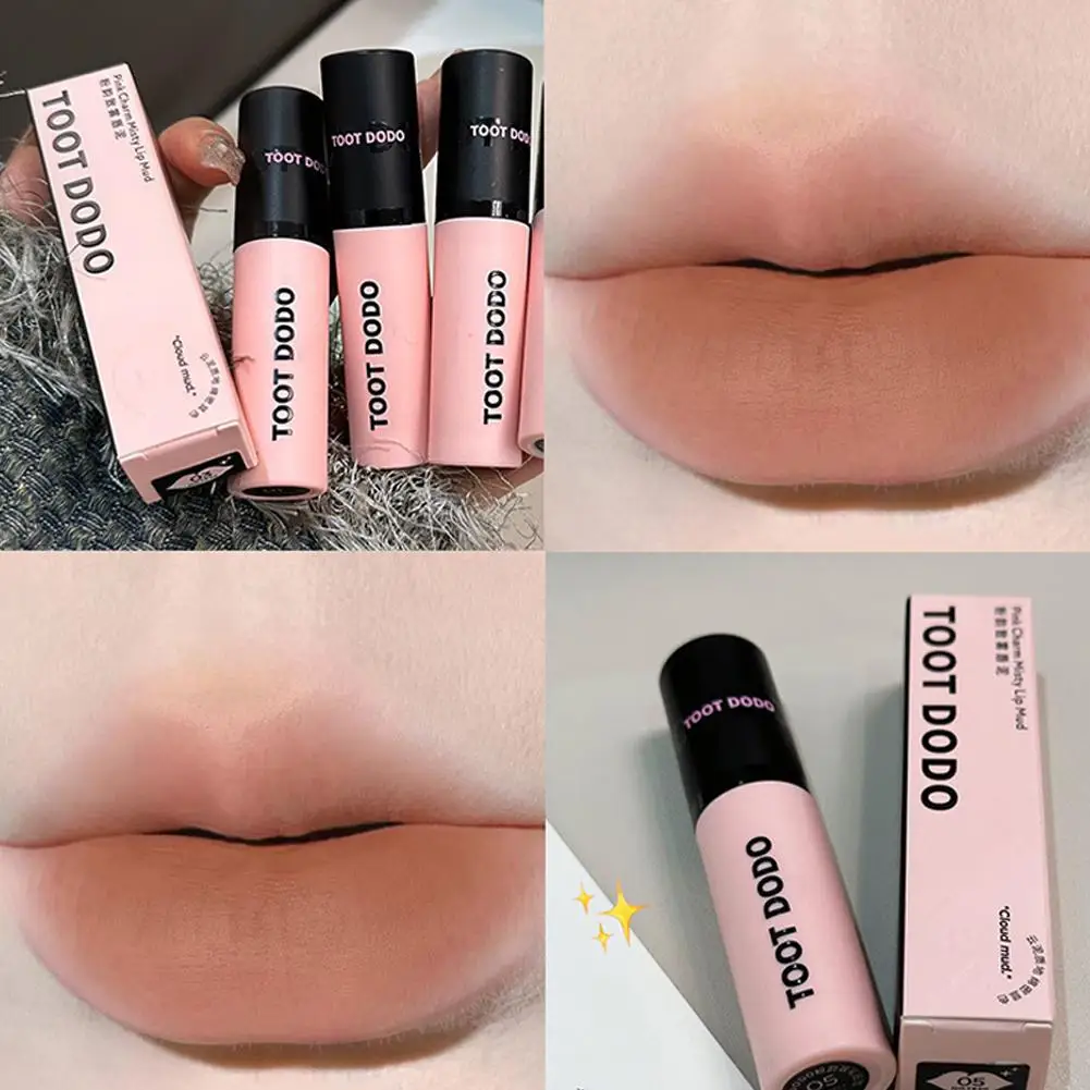 Toot Dodo Lip Mud Rose Red Lip Liner Stain، علامة دائمة، مكياج غير لاصق مقاوم للماء، ملمع شفاه غير لامع T9X0