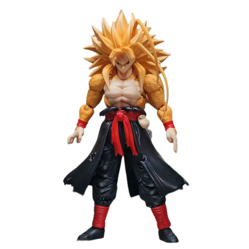 1/12 Kong 20 Shf Dragon Ball Blonde Son Goku Kakarotto Super Saiyan 5 Anime Action Figure Movable Joint Doll Model Toys Gift