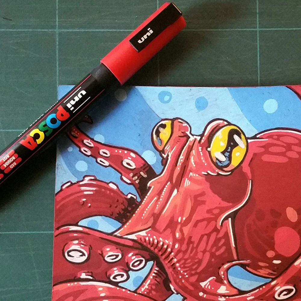 24 لون اليابان UNI مجموعة أقلام تحديد 0.9-1.3 مللي متر POSCA الاكريليك PC-3M المياه القائمة لون ماركر البوب المشارك الكتابة على الجدران اللوحة لوازم