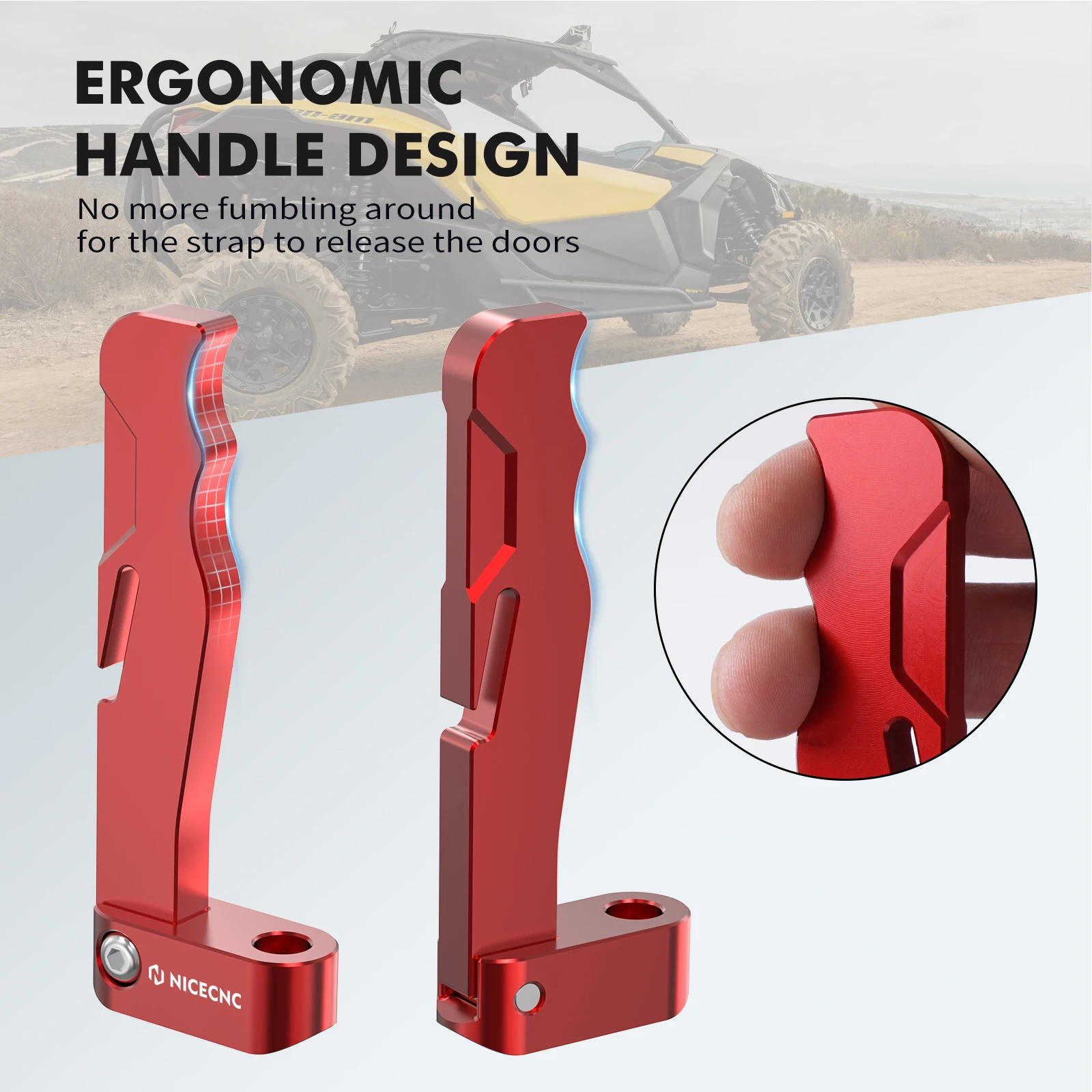 NICECNC Door Limit Straps Door Handle Kit For Can Am Maverick X3 R 4x4 Turbo 2017-2022 UTV Accessories Easy Secure Durable