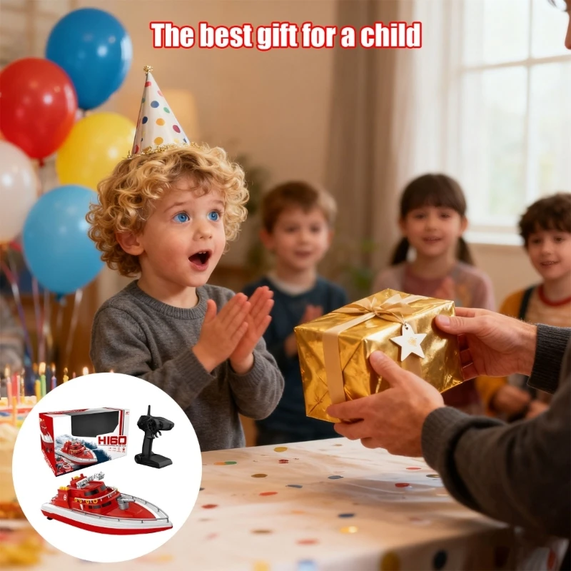 รีโมทคอนโทรล Speedboat ของเล่นระบบควบคุมไร้สาย 2.4GHz มอเตอร์ที่มีประสิทธิภาพ Design สำหรับความสนุกสนานในครอบครัวกลางแจ้ง