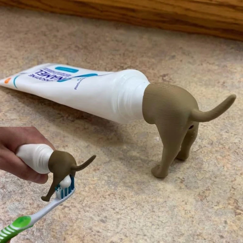 Pooping Dog Butt Toothpaste Topper Pooping Toothpaste Cap Vomit Topper Dispenser Cap Animal Funny Gadgets Gift For Friends