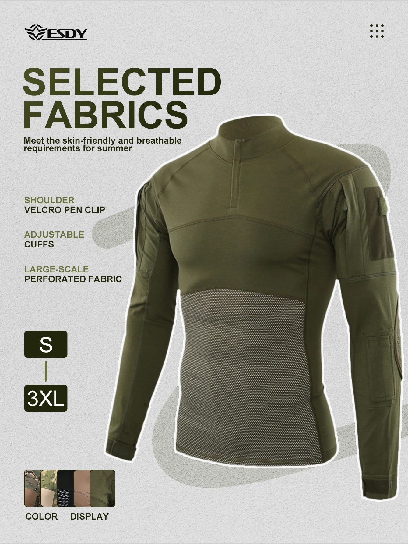 

Esdy 1 Piece Men's Long-Sleeved Tops Pure Color Round Neck Outdoor Sports Tops with Cotton Wear-Resistant Micro-Elastic Breathable Warm Sports Long-Sleeved Suitable for Autum Outdoor Hiking and Mountaineering