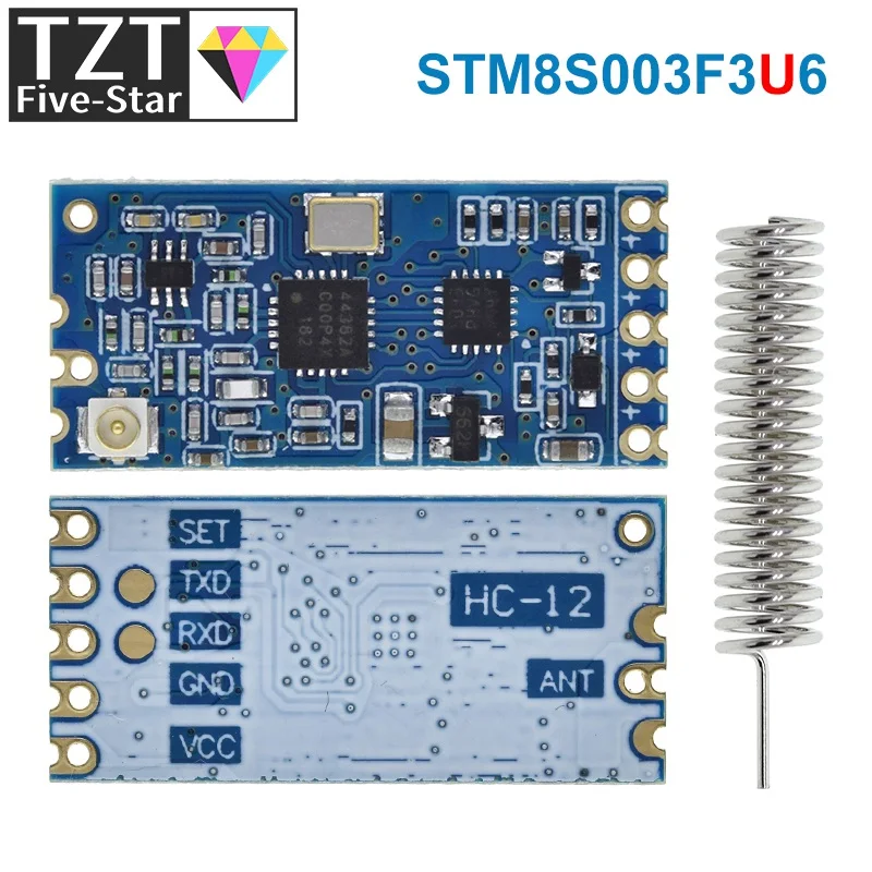 TZT  433Mhz HC-12 SI4463 Wireless Serial Port Module 1000m Replace Bluetooth NEW