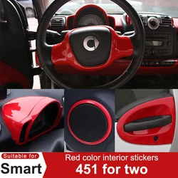 For Smart Brabus 451 Fortwo Car Modification Stickers Interior Steering Wheel Storage Box Warning light Decoration Accessories