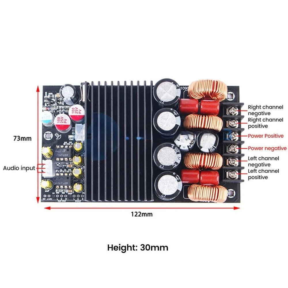 Adapted for TPA3255 HIFI Stereo 300W*2 Amplifier Digital 2.0 CH Audio Power Amplifier Board