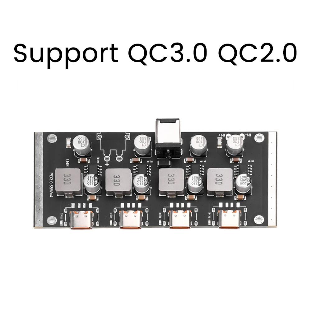 4 Way 65W Fast Charging Module Charging Protection Board DC Interface To 4way Type C Interface For PD/QC 3.0 2.0 Etc Protocols