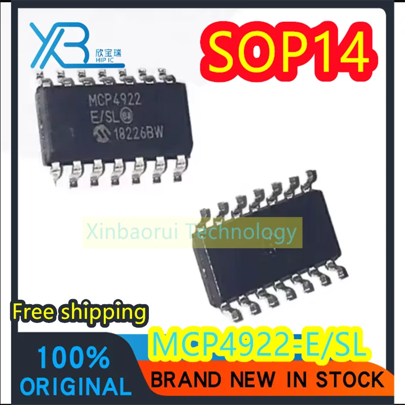

(5/20pieces) MCP4922-E/SL MCP4922 SMD SOP14 digital-to-analog conversion chip DAC new original electronics spot Free shipping
