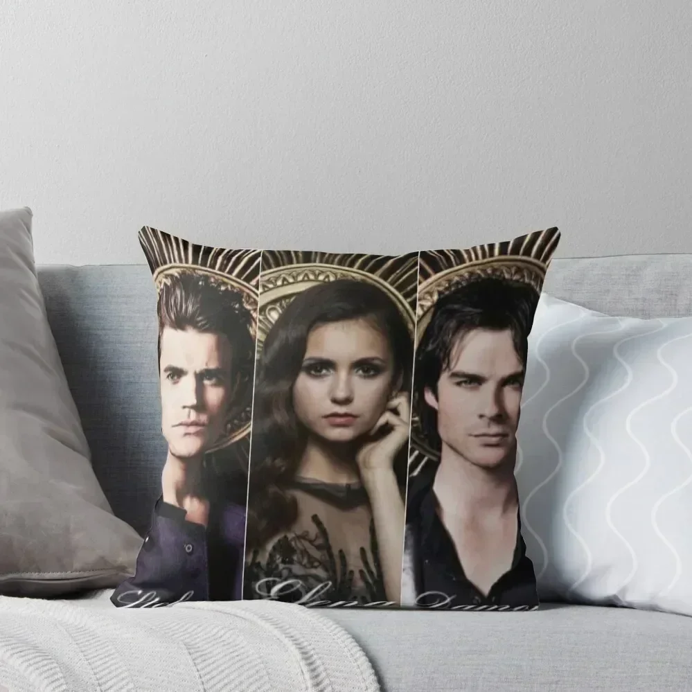 Tvd Cast Photoshoot Throw Pillow Pillowcase Cushion Sofa Decorative Covers pillow