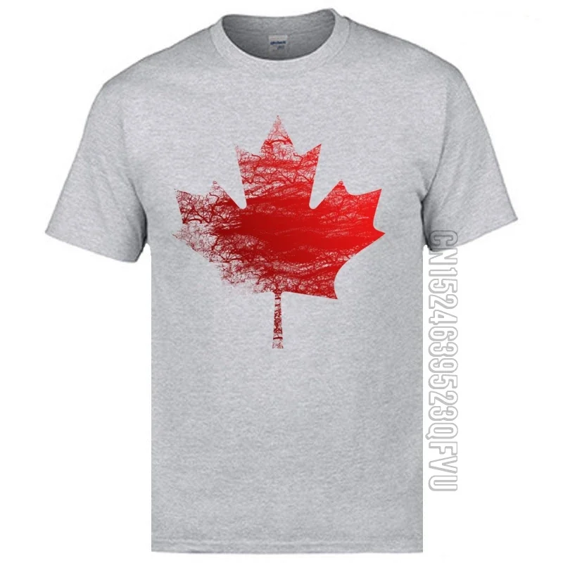 Good Quality Men's Leisure Tops T Shirts Glory Canada Red Maple Leaf T-Shirt Printed Slim Fit Fashion Male Big Size Tee Shirt XL