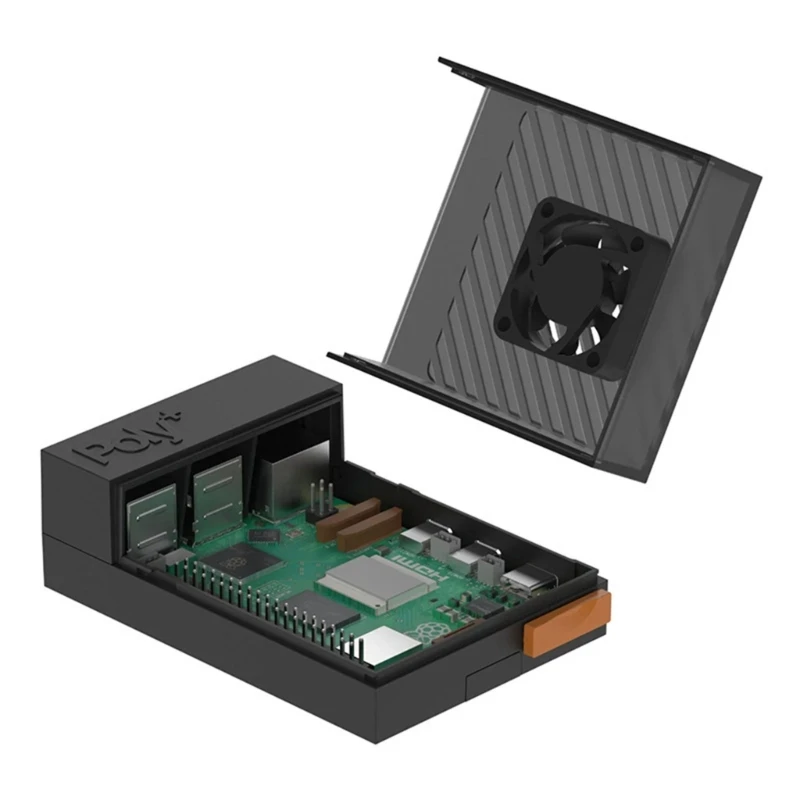 Аргорон Poly+ 5 ABS Case для 5 с раздвижным верхней частью и 30 -миллиметровой совместимостью вентилятора PWM K1KF