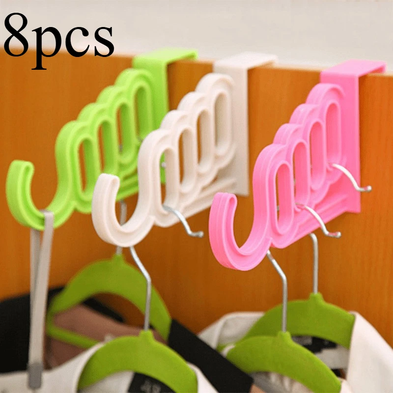 8pcs folding design hanging door hook and a multi-functional clothes drying rack.