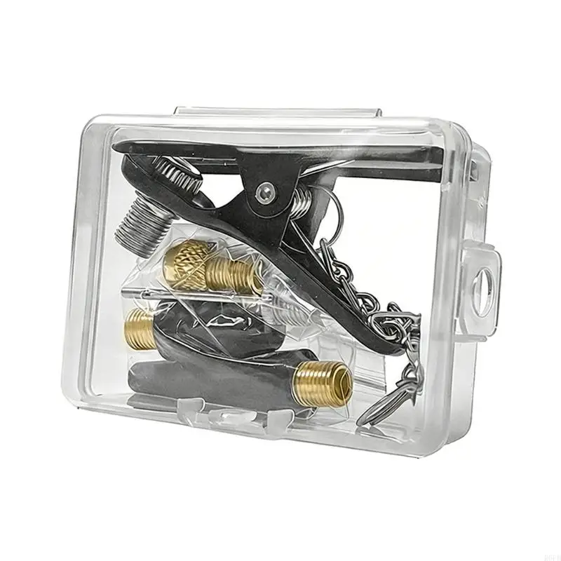 

Metal Air Chuck Connector For 8V1 Threaded Pumps Includes Hanging Chain And Mounting Loop Univerasl Tire Valves Adapter R6FB