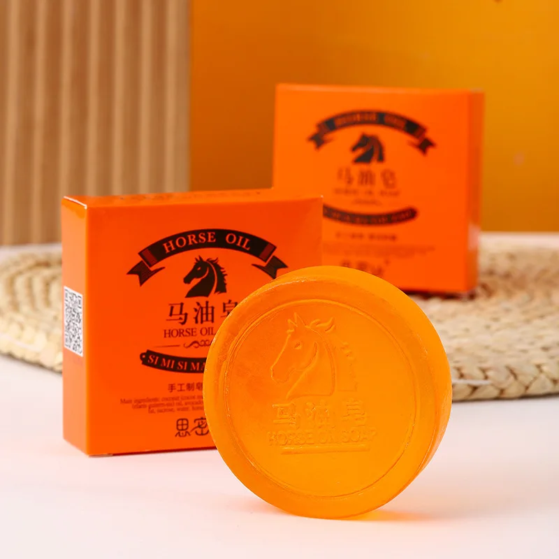 80G Horse Sulfur Essential Oil Worm Moisturizing Wash Bath Men and Women Handmade Soap 60G