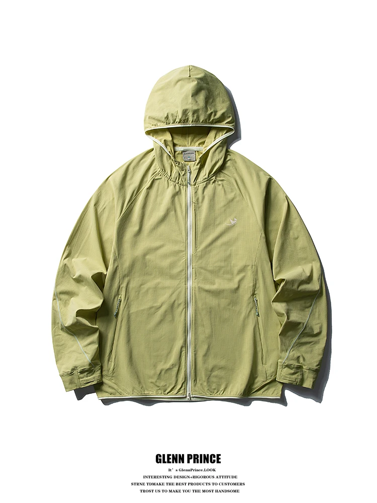 

GPstudio Men's Outdoor Sports Lightweight Breathable UV Protection Jacket UPF50 Fashionable Spring Summer Lightweight Coat