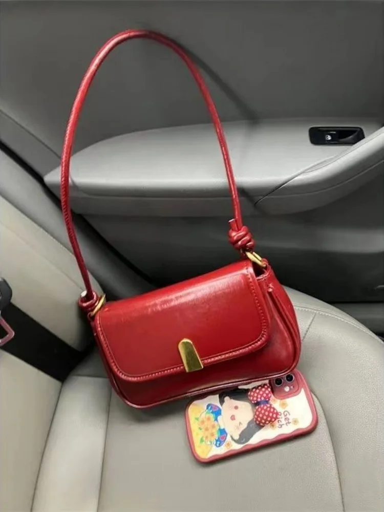 Office Lady Korean Chic Brief Commuter Shoulder Handbags Fashion Tote Underarm Bag All Match Bags