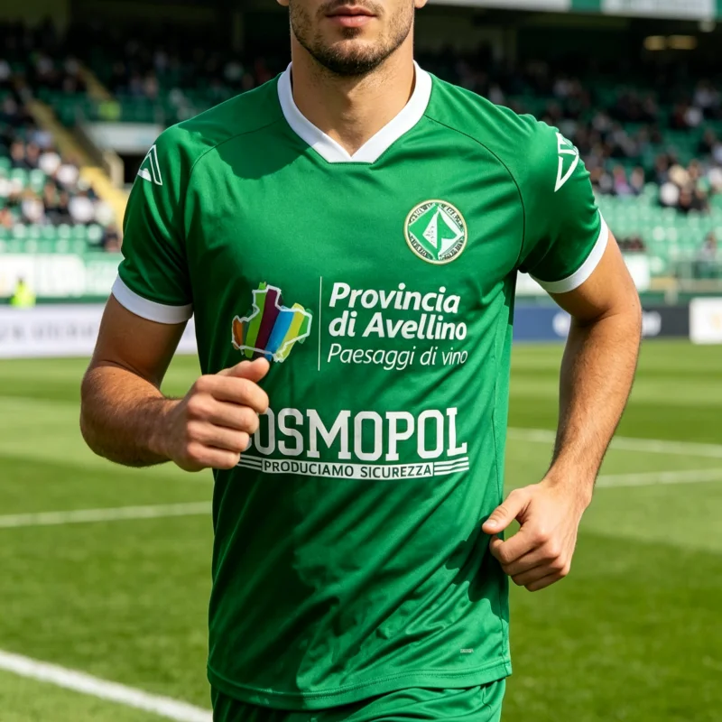 Avellino Soccer Jersey Green Provincia Di Avellino & COSMOPOL Sponsors 3d HD Print Ideal Jersey Parent-child Family Kids Tees