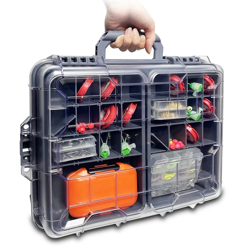 

Lure Box Multi-functional Double-layer Portable Storage Fishing Gear Accessories Box Lure Bait Box