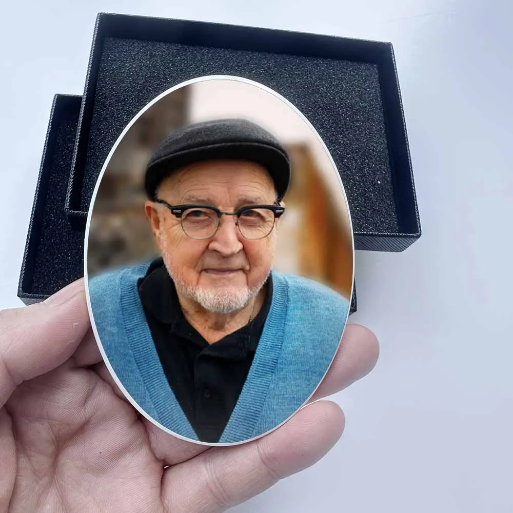2D Flat Not 3D 1pc Custom Photo Memorial Headstone Tile Upload Photos for Customization Grieving Families