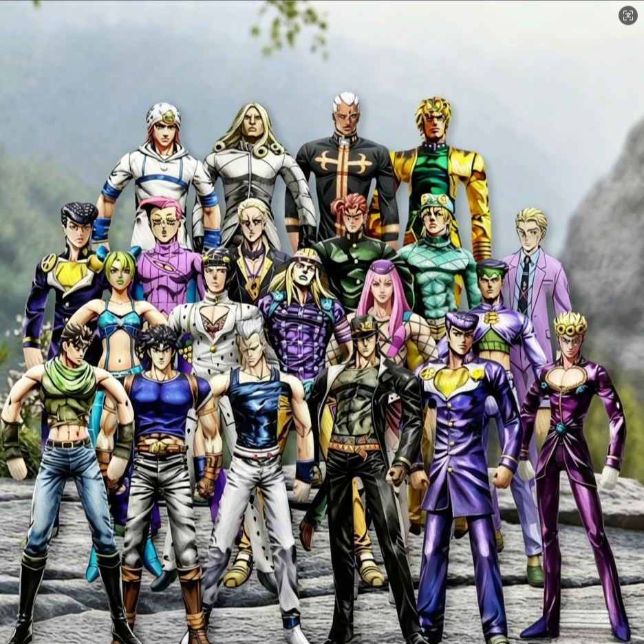 

28-сантиметровая плюшевая игрушка ручной работы по мотивам «Невероятных приключений ДжоДжо»: Аббакку, аниме-фигурка с подвижным каркасом, коллекционная, для косплея