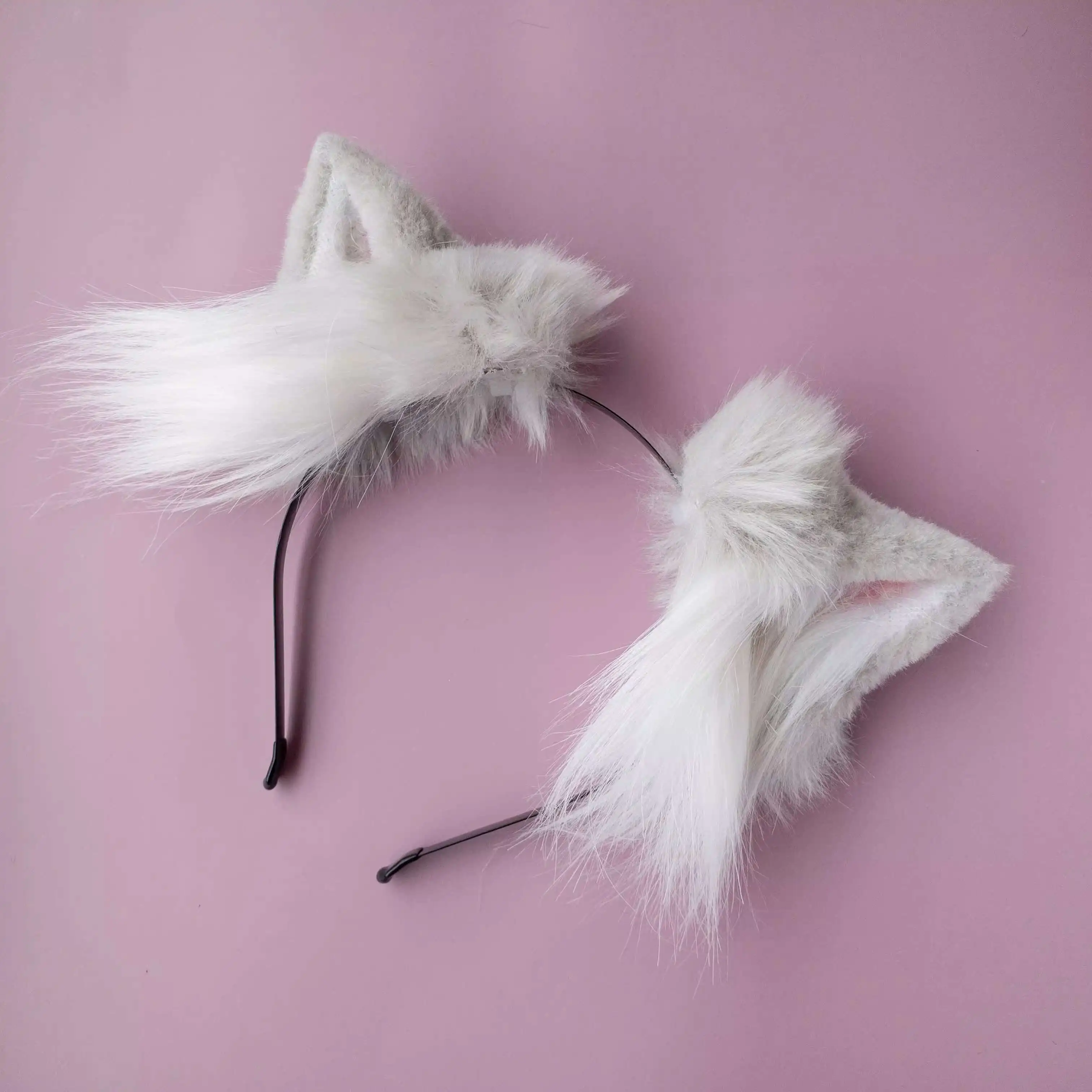 

Новый фиеста карнавал Хэллоуин косплей серые кошачьи ушки зверь головной убор Лолита ручной работы персидская повязка на голову с котом