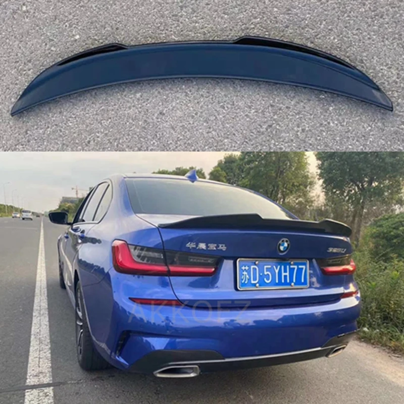 

Для BMW 3 серии G20 G28 и M3 G80 PSM стиль задний спойлер крыло багажника 2018-2023 ABS глянцевый черный